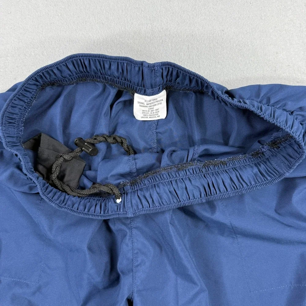 U.S. Air Force PT Shorts Men Large Blue Reflective IPTU Athletic Training Trunks